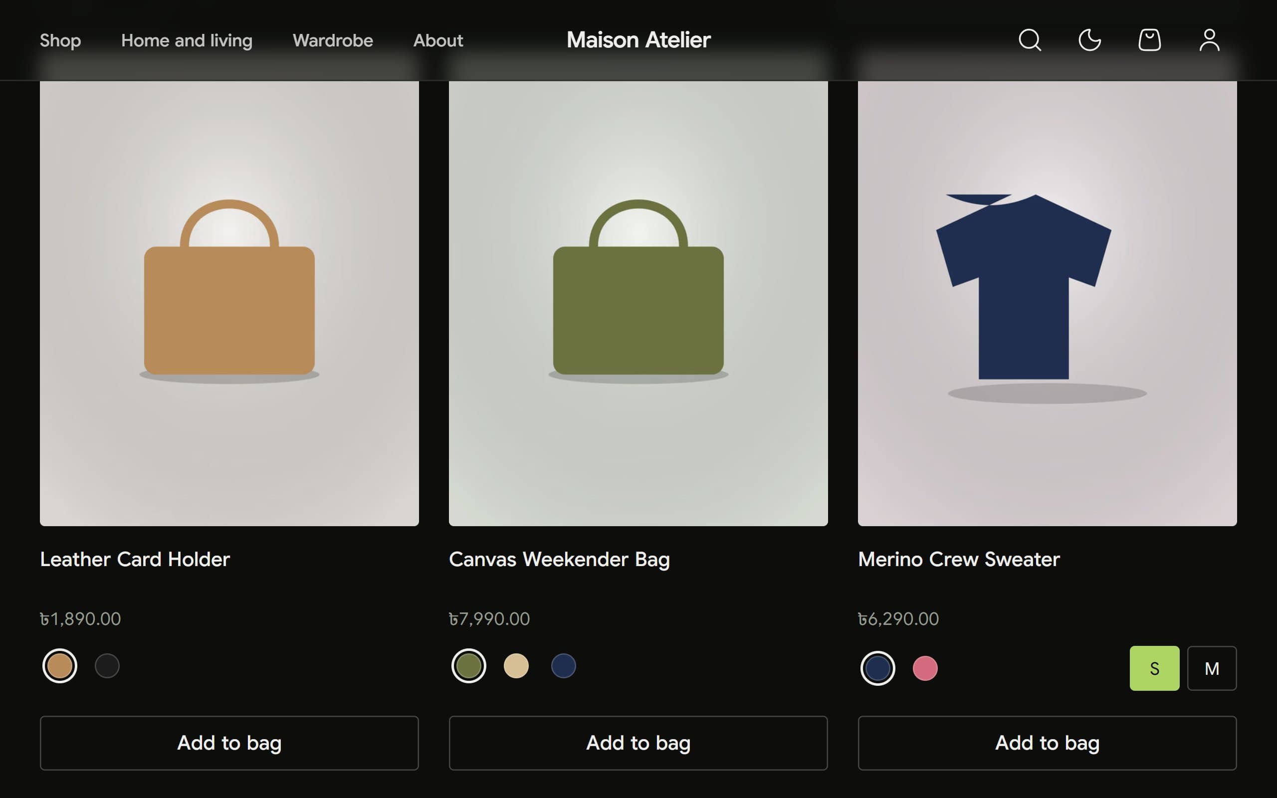 A store built on Storvilo, showing the home page with a full width banner and product collections