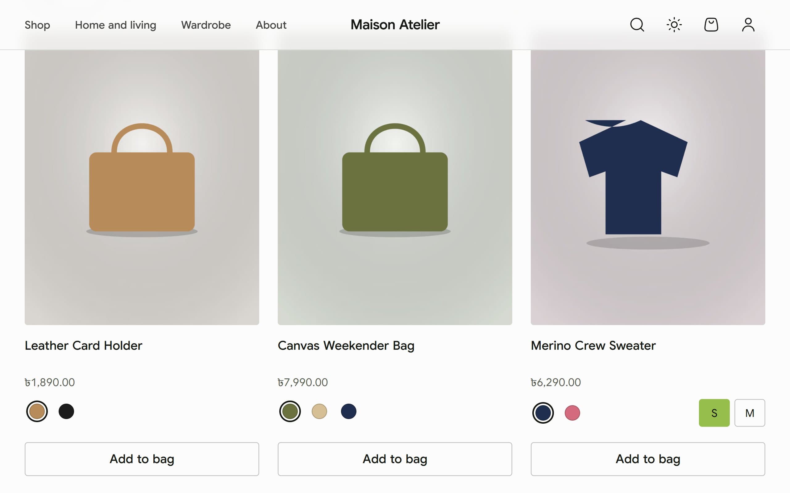 A store built on Storvilo, showing the home page with a full width banner and product collections